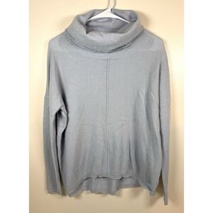 Kinrose Cashmere Cowl Neck Sweater Light Blue Women's Medium Soft Capsule